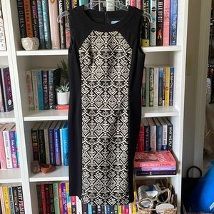 Antonio Melani Black and Tan Sleveless Dress size 2